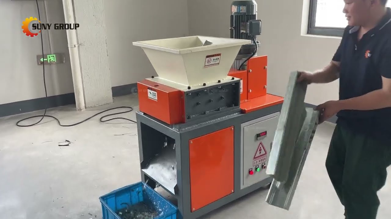 50-100kg/hr Small Waste Shredder - Shredding Light Metals