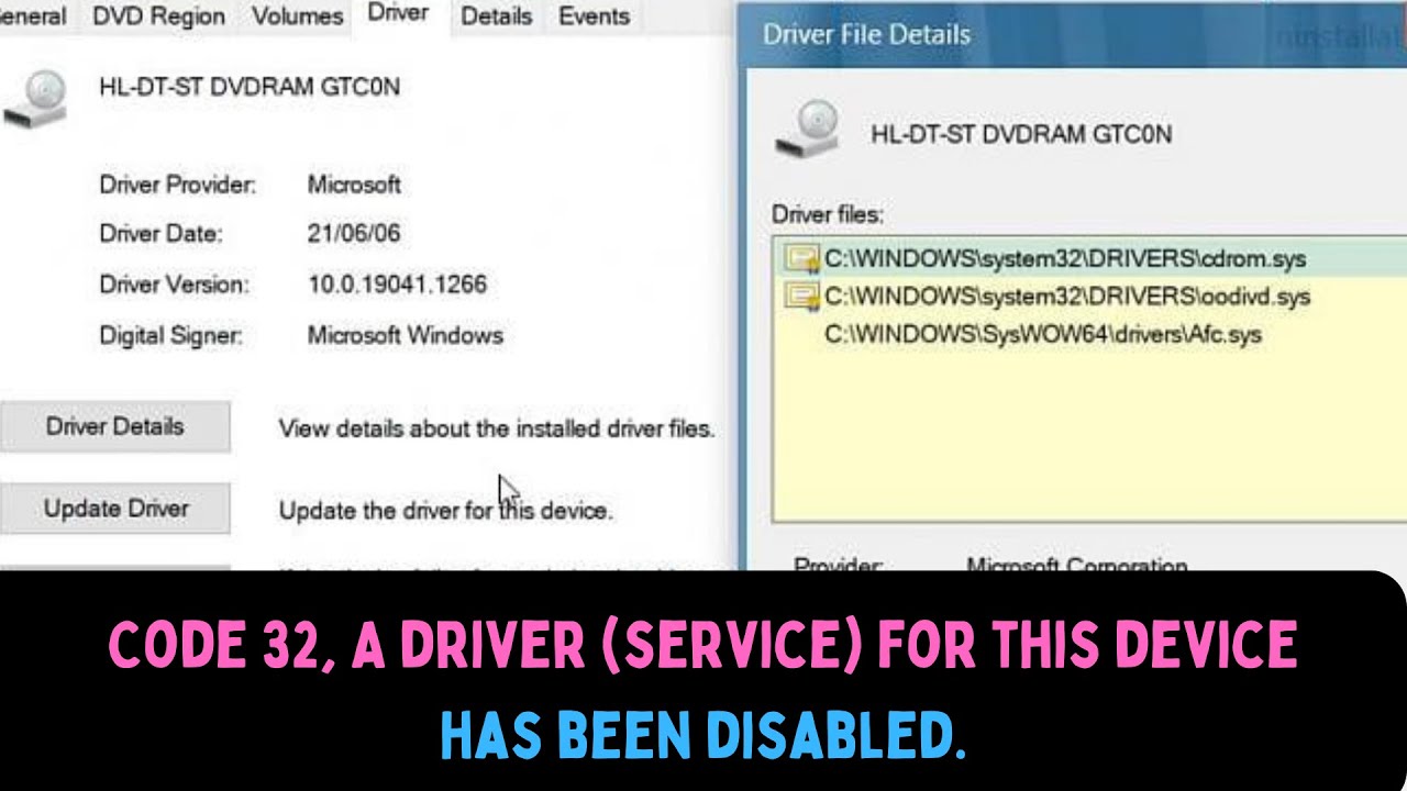 How to Fix A Driver Service For This Device Has Been Disabled Code 32 Error on Windows 11