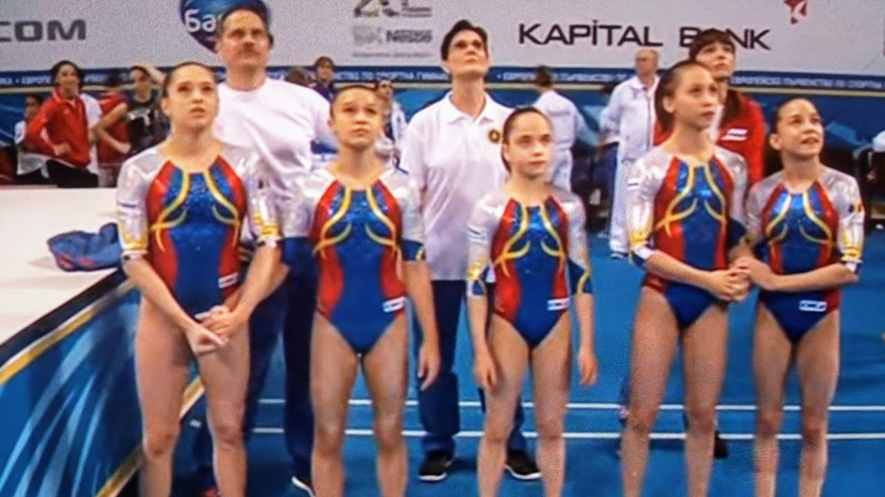 Gold medal 🥇 for Romania Team 🤸 nice FX rotation '14 Europeans/ Iordache, Bulimar, Munteanu