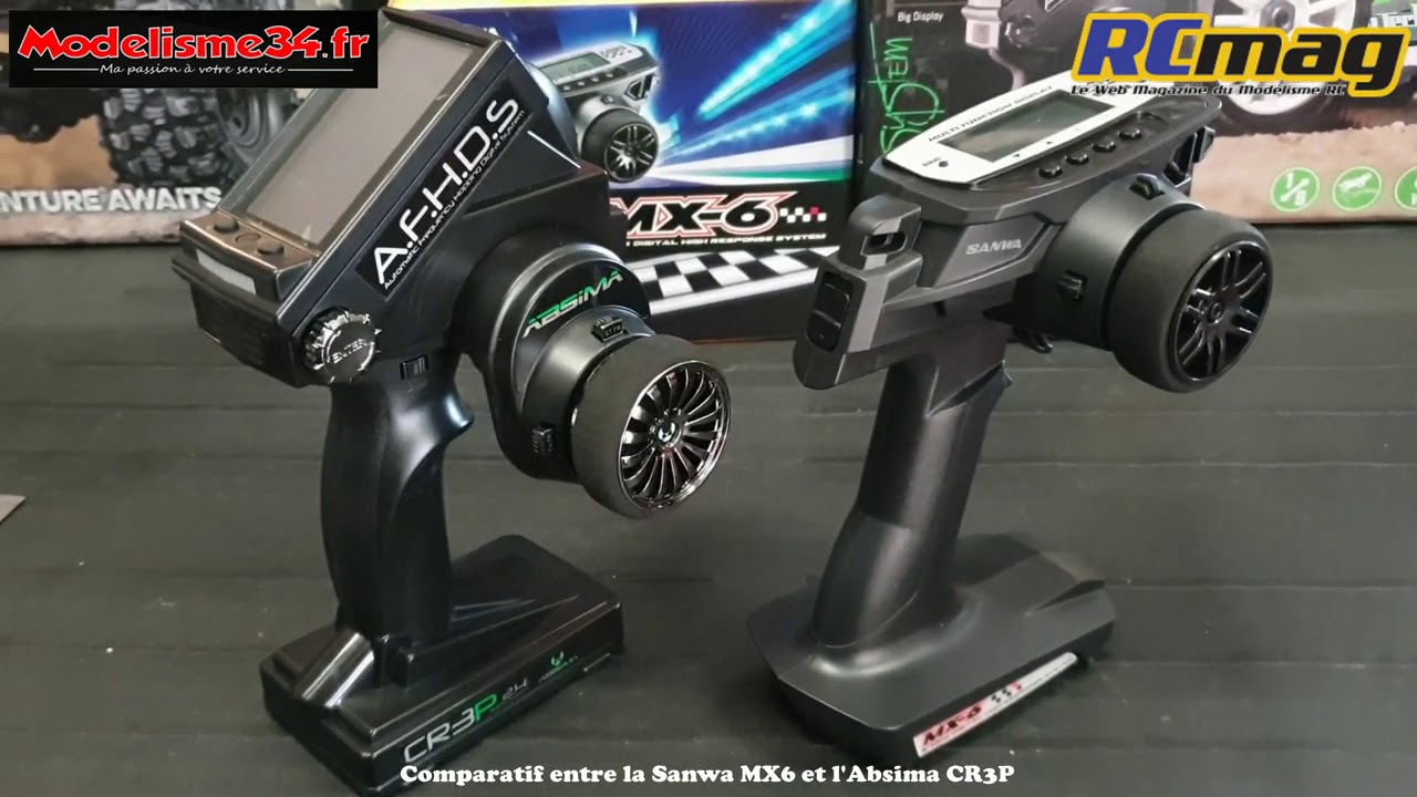 Comparatif entre la Sanwa MX6 et l'Absima CR3P