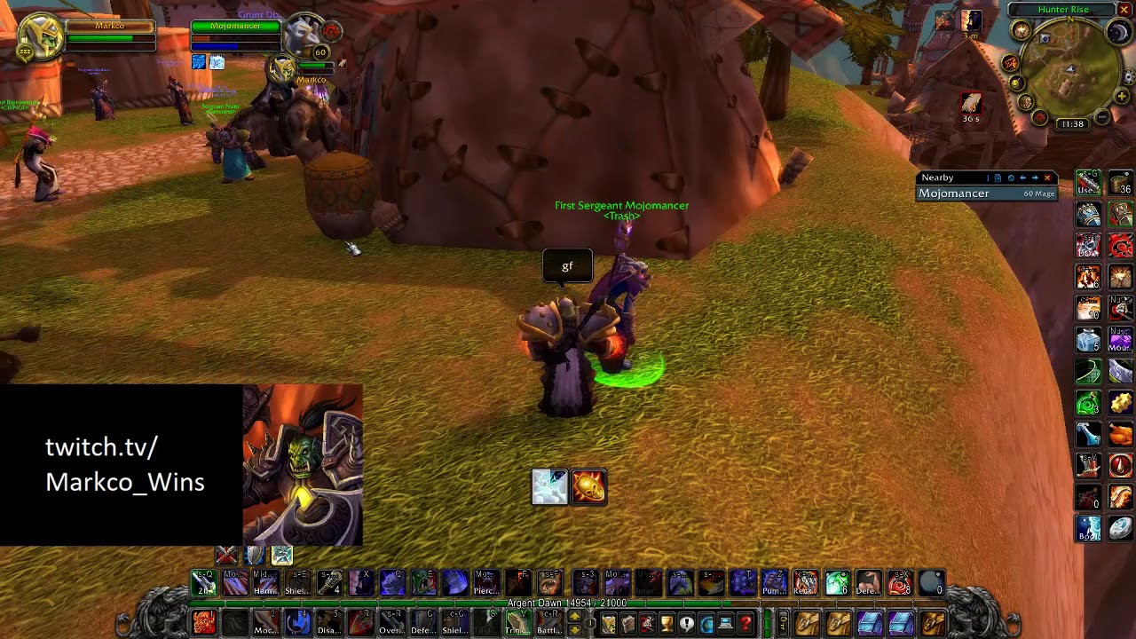 Wow Classic Arms Warrior vs Frost and Arcane Mages