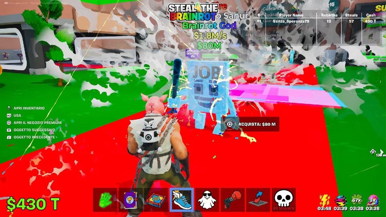 Fortnite admin abuse steal a Brainrot