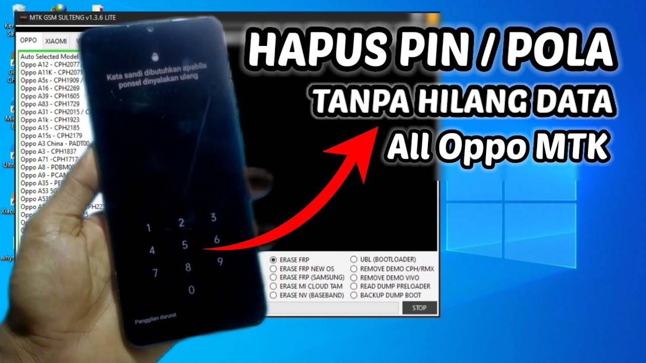 Cara Hapus Pin Kunci Layar Oppo A31 A5s A15 A54 | Bypass Frp All Oppo Gratisan💯
