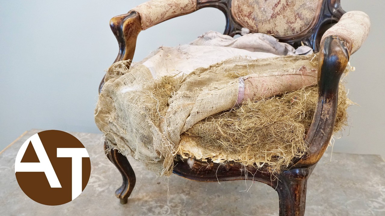 150 year old chair restoration with AMAZING result