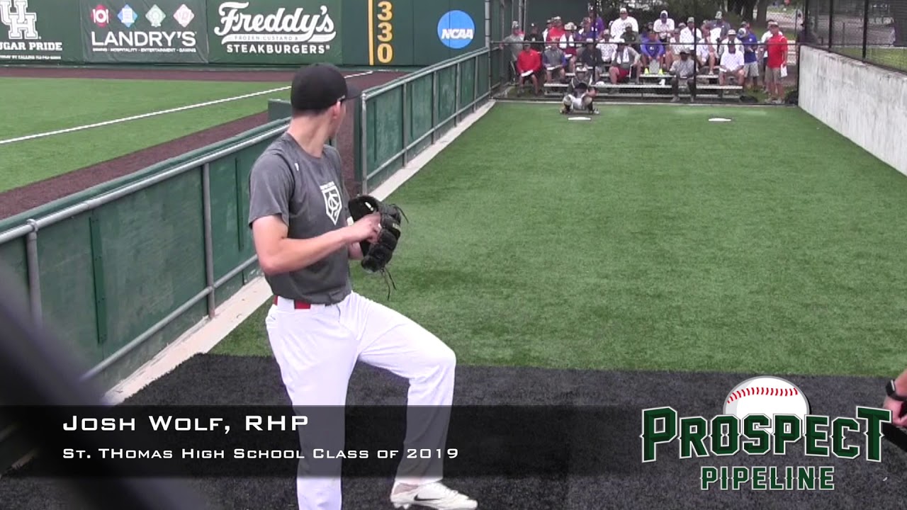 Josh Wolf Prospect Video, RHP, St  Thomas High School Class of 2019