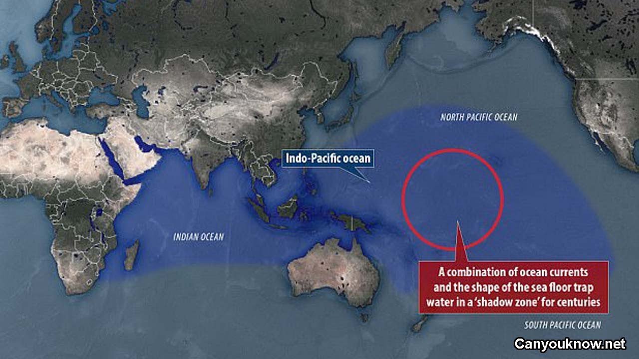 The mystery 'shadow zone' in the Pacific Ocean that hasn't moved in more than 1,500 years due to the