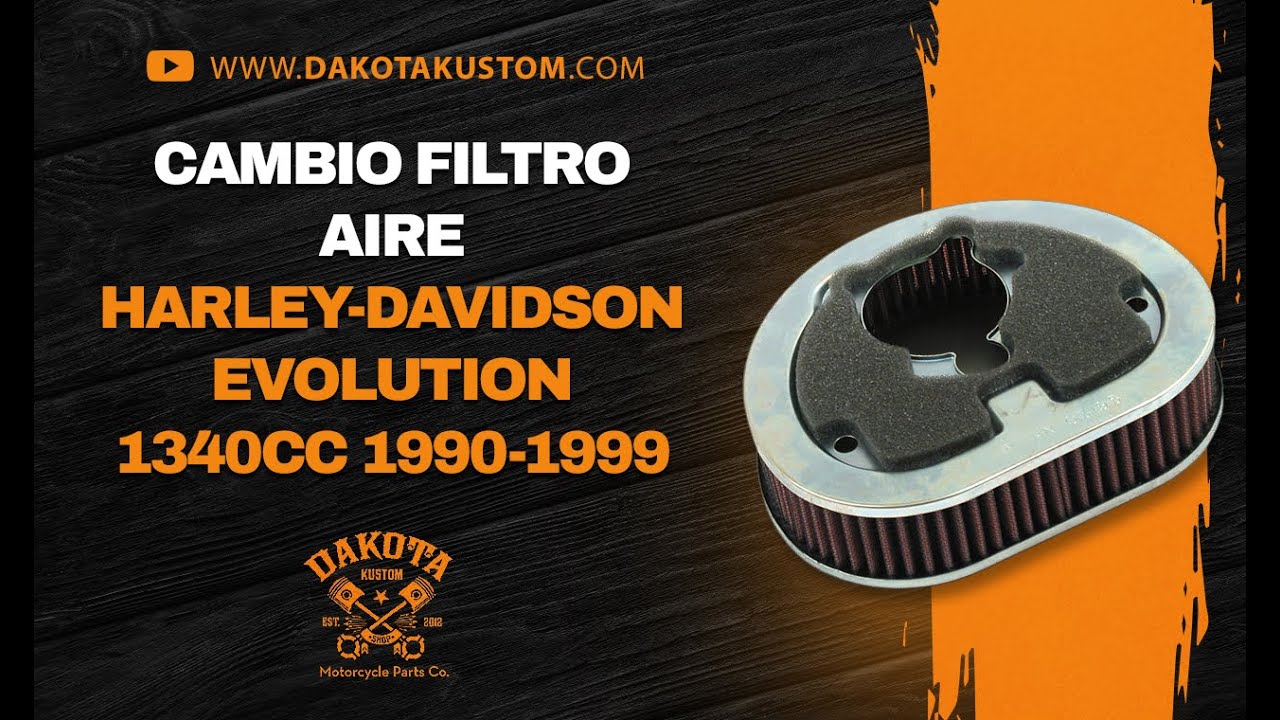 Cambio Filtro Aire Harley-Davidson Evolution 1340cc 1990-1999 - Dakota Kustom