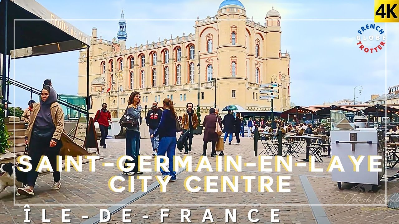 ᴘᴀʀɪꜱ ᴅᴀʏ ᴛʀɪᴘ Saint-Germain-en-Laye🇫🇷 Full Walk Tour 4K Residential ➜ Shops➜ City Centre ➜ Castle