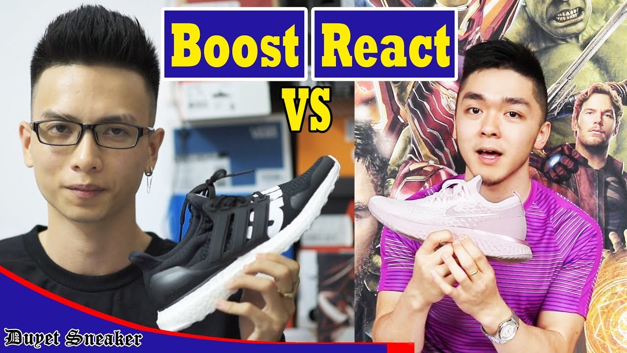 Lạ Sneaker x Duyet Sneaker &ndash; So s&aacute;nh UltraBoost PK v&agrave; Nike Epic React FK | Vlog 15 &ndash; Duyet Sneaker
