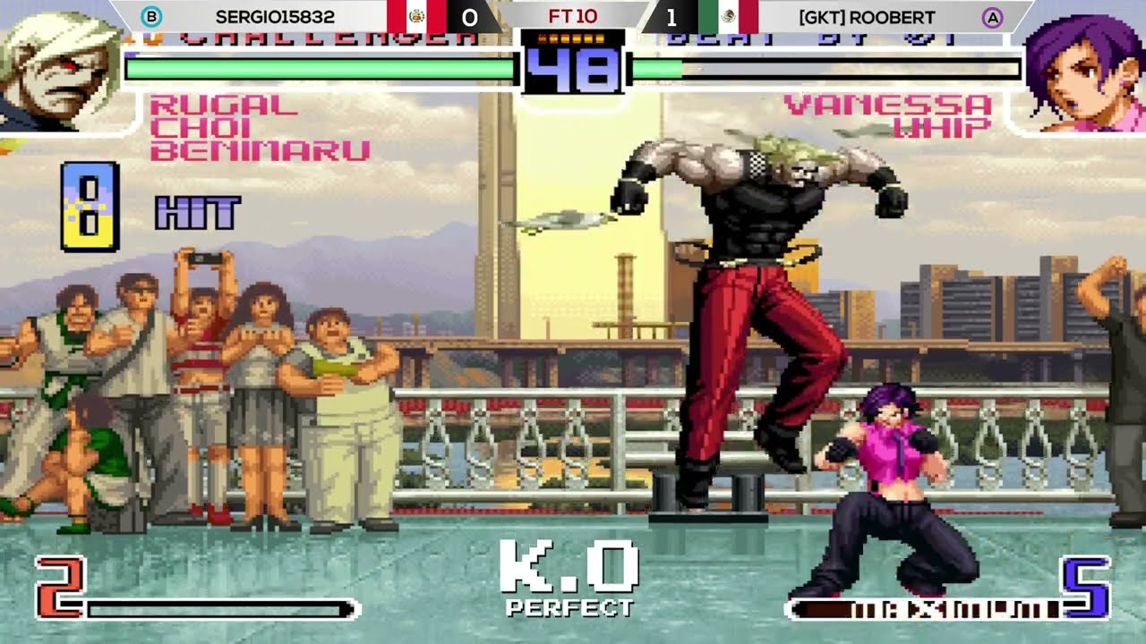 RUGALERO APAGA LA MAQUINITA VS MAESTRO MEXICANO (GKT ROBERT)🫣             #kof2002plus #kof #kof2002