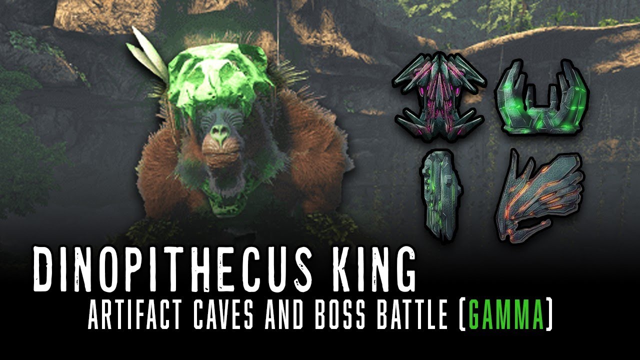 GETTING ARTIFACTS AND FIGHTING THE DINOPITHECUS KING! [Gamma] | ARK Survival Evolved