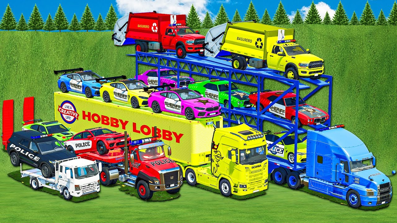 OVERSIZED DELIVERY TRANSPORT POLICE, GARBAGE TRUCKS, FIRE DEPARTMENT, AMBULANCE! FS 25