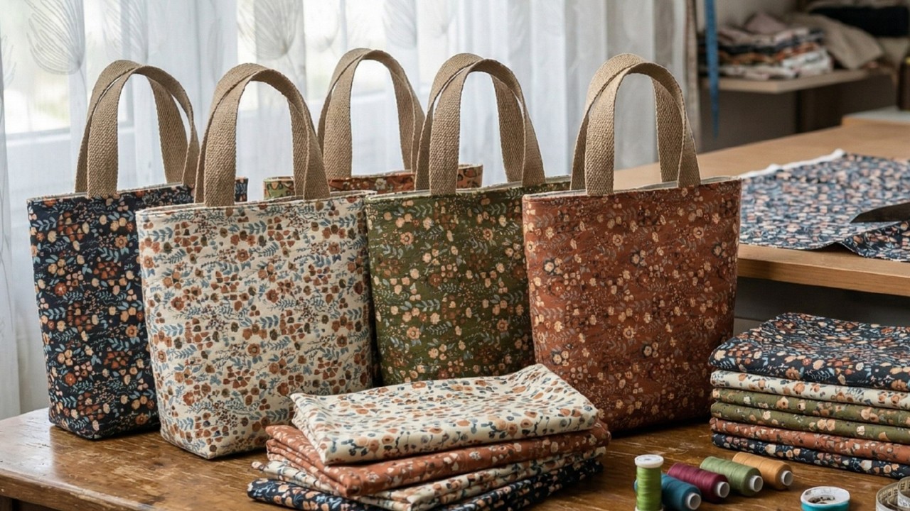 🔥 Tasche in 10 Minuten! Einfaches Schnittmuster &ndash; auch f&uuml;r Anf&auml;nger geeignet!