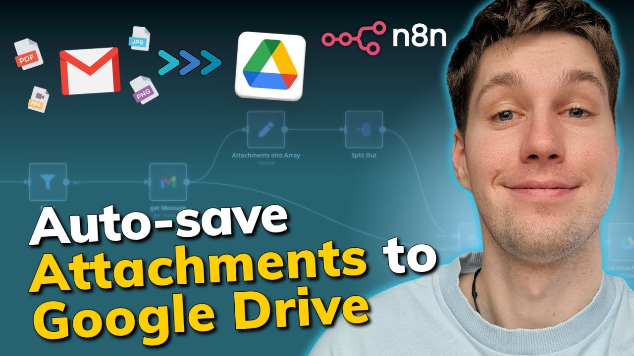 Автоматическая загрузка и сохранение вложений Gmail с помощью N8N