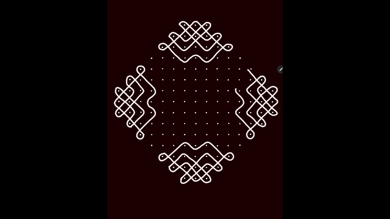 Big kolam designs with dots l 15-3-3 dots Rangoli kolam 