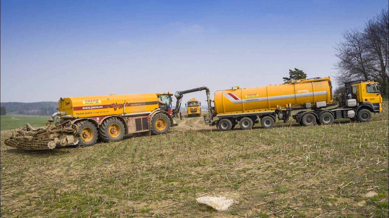 JASNO TEAM - NEW Vredo VT7028-3 + Volmer 9m, 4x TATRA Phoenix Agro + Kotte 32 000l