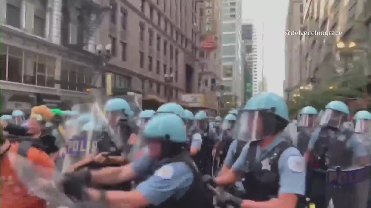 24 face charges after protesters clash with Chicago police in Loop