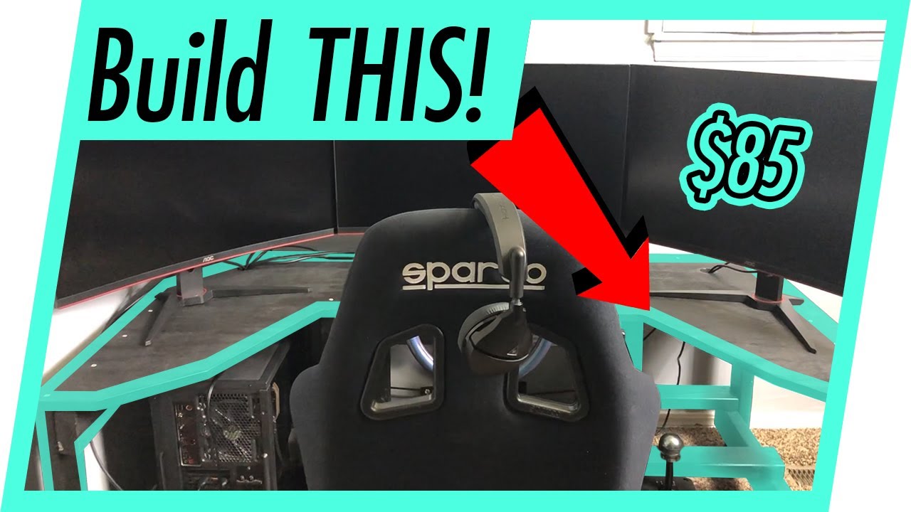 How to Build an $85 Budget DIY Triple Monitor Desk for Sim Racing or Drifting