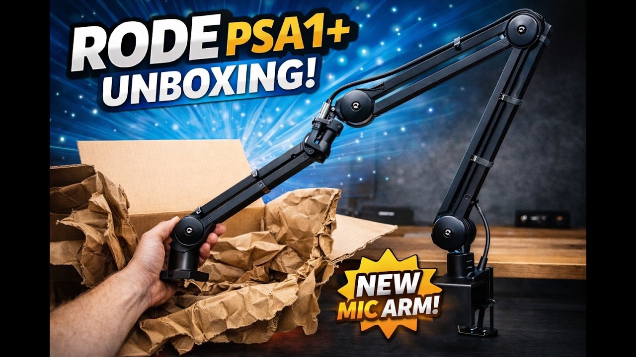 RODE PSA1+ Boom Arm Unboxing Best Mic Arm for YouTube & Podcasting?