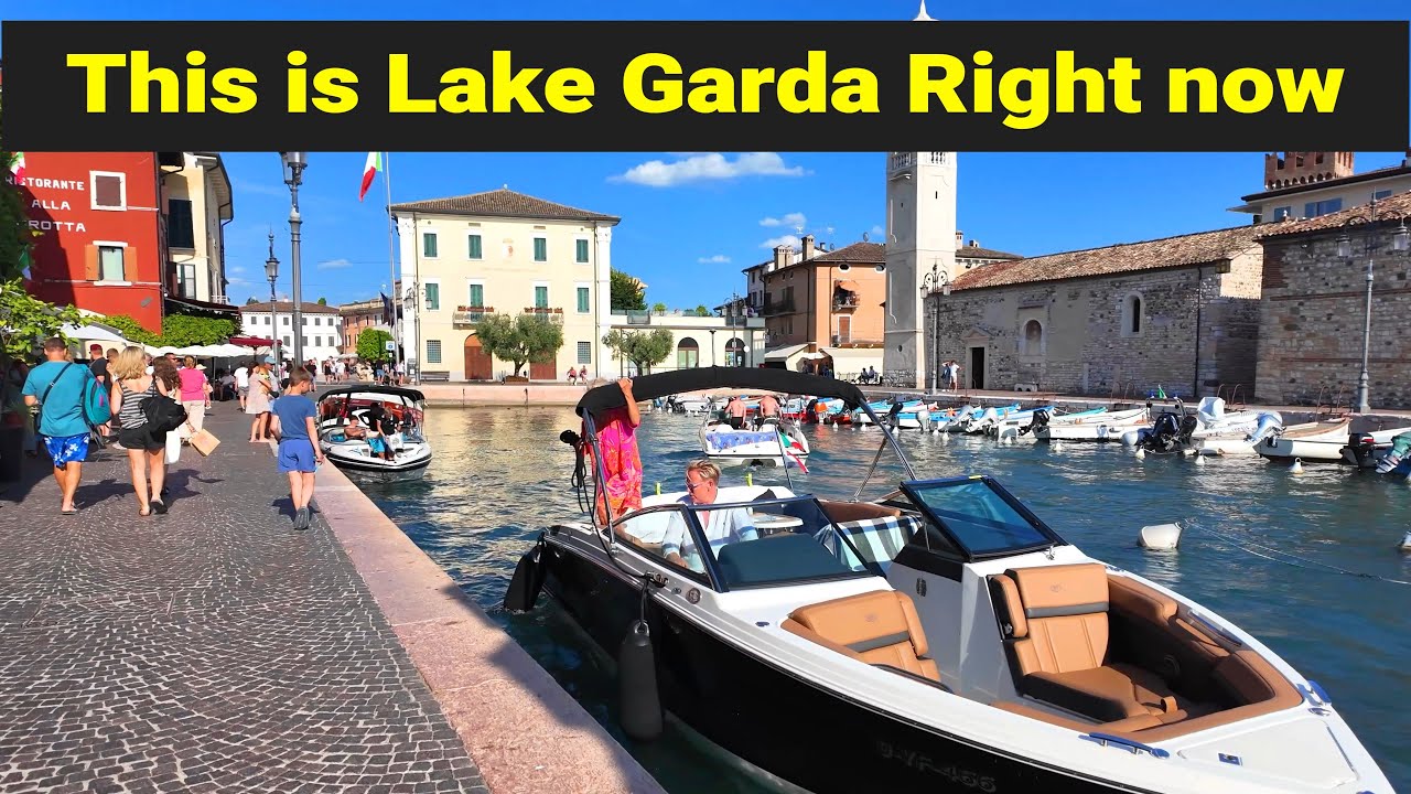 Walking Tour in Lazise, Lake Garda | 4K Italy Travel