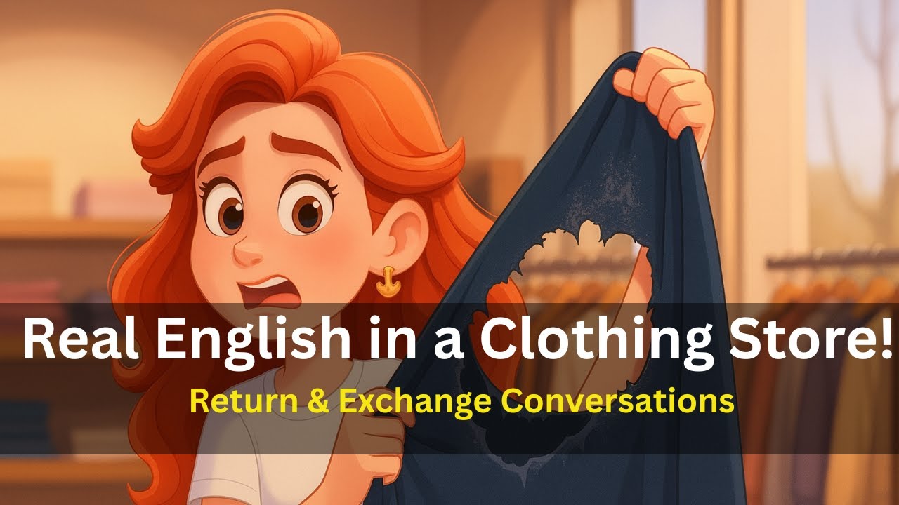 Real English in a Clothing Store! Return & Exchange Conversations