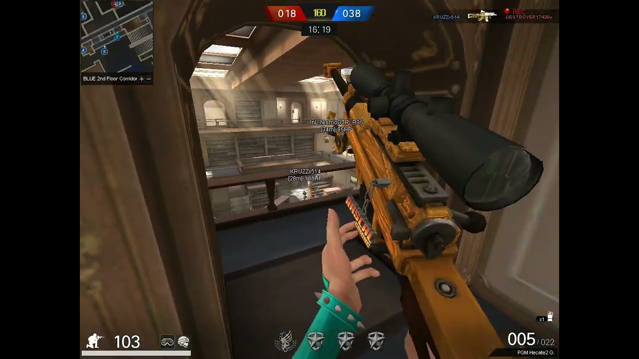BEST MVP GAMEPLAY PGM HECATE2 GOLD RARE SNIPER-POINT BLANK ZEPETTO