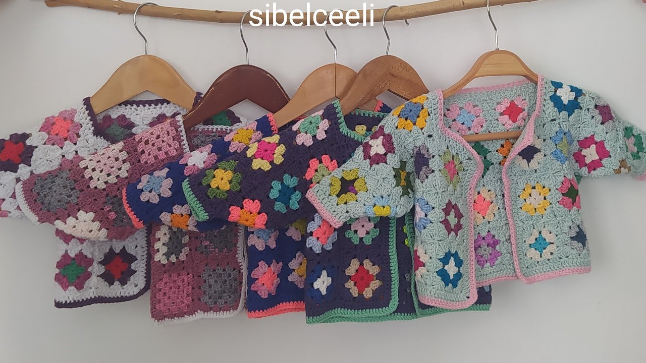 Motifli Kız Çocuk Hırkası 1.bölüm/ Yap Sat  / Hırka Modelleri / Crochet Crop Cardigan