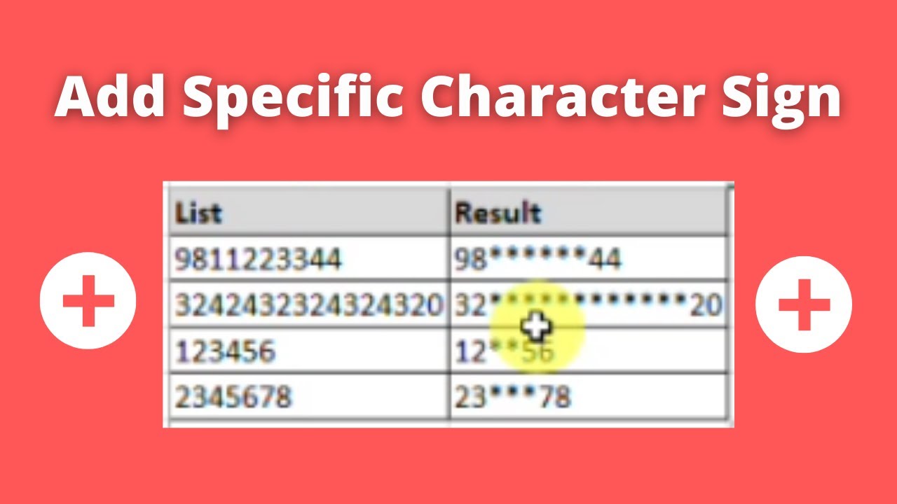 How to insert specific character sign between text or number in Excel | Hindi