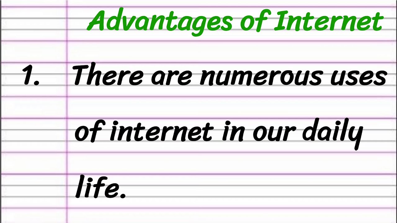Advantages of Internet Essay in English 10 Lines || Paragraph on Advantages of Internet