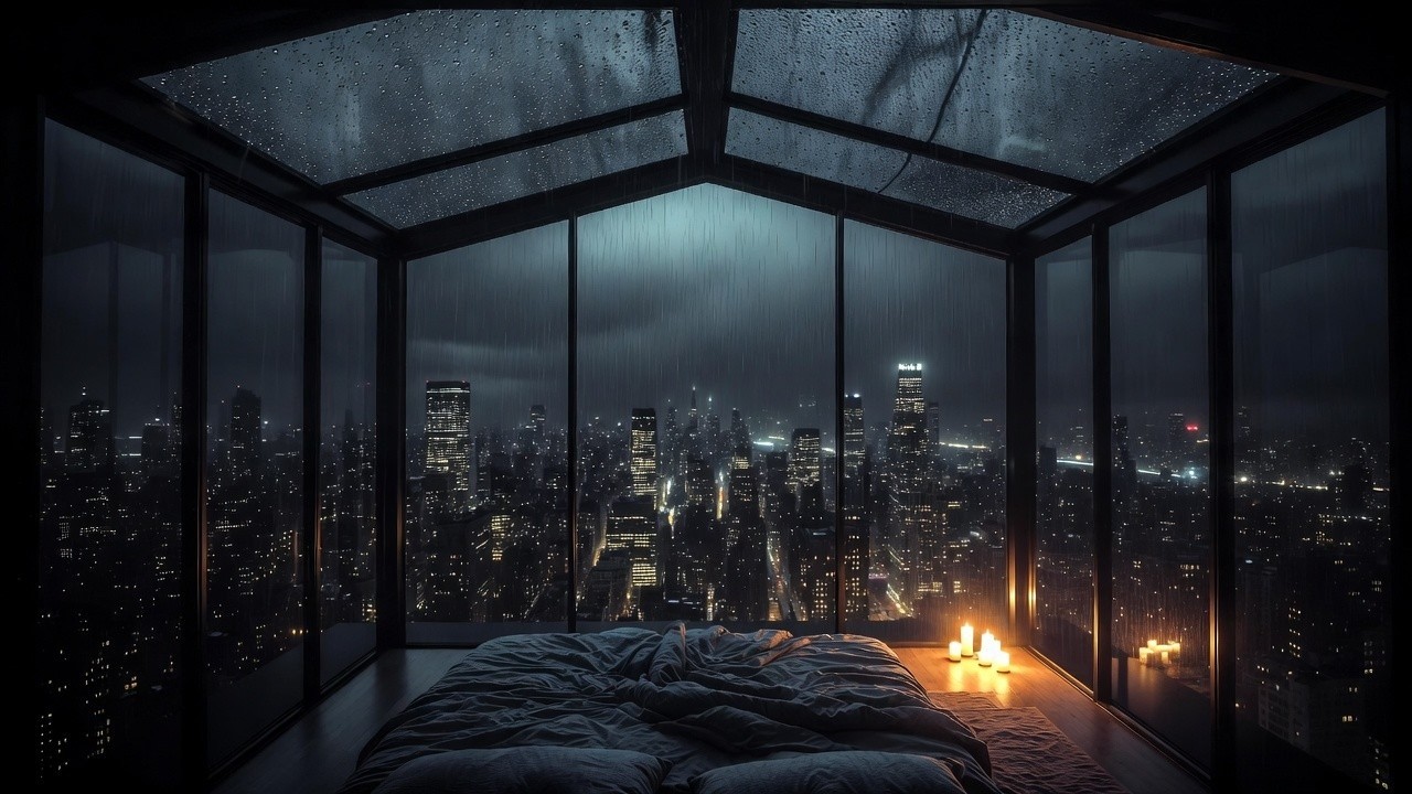 Rainy Night in New York City: Calm Rain in Late Night Vibes in New York (ASMR)