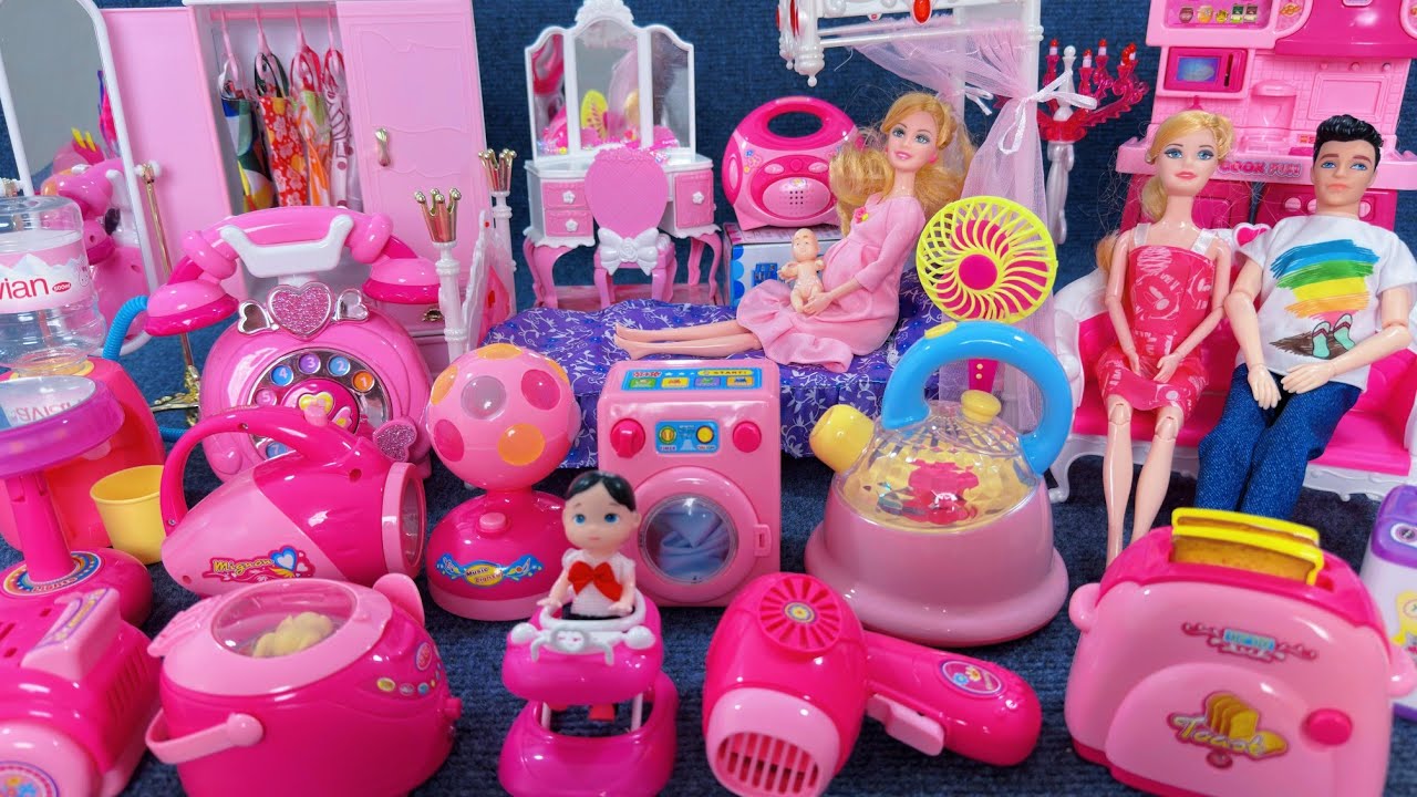 14 Minutes Satisfying with Unboxing Barbie Princess Bedroom Dress Up Playset ASMR｜Review Toys