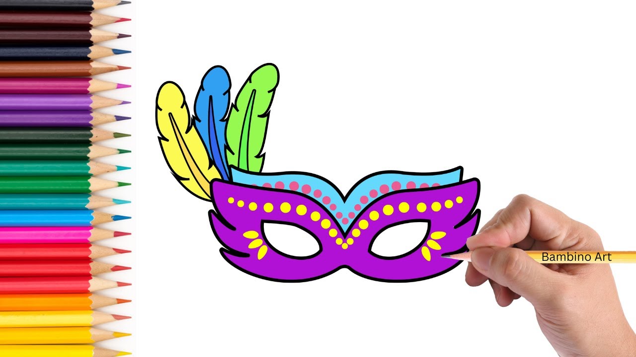 How to Draw Brazilian Carnival Mask @bambinoartz