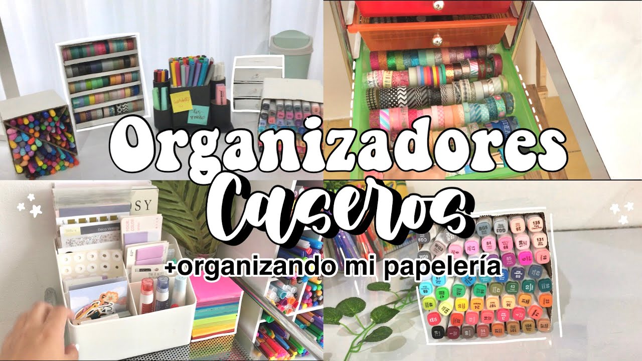 ✨Organizadores caseros✨+organizando mi Papeleria📓📝