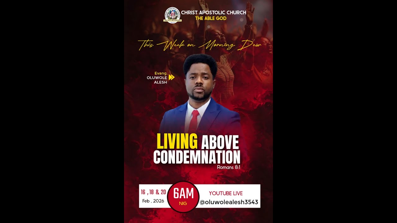LIVING ABOVE CONDEMNATION- PT 1|| MORNING DEW  ||  C.A.C - THE ABLE GOD