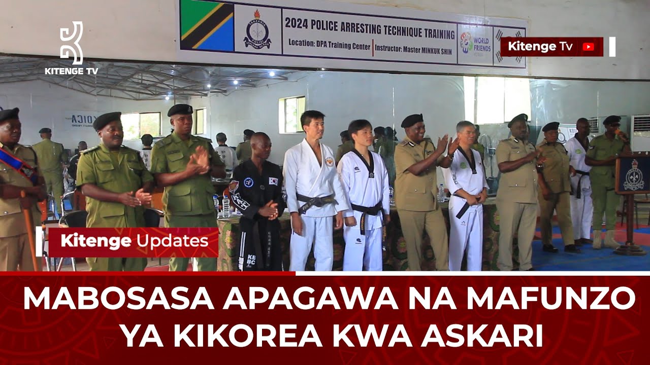 ASKARI WA POLICE WA TANZANIA WALIVYO PEWA MAFUNZO YA KIKOREA TYA KUKAMATA WAHARIFU/MAMBOSASA AFURAHI