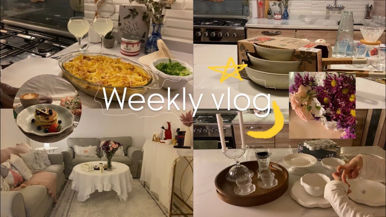 أسبوع حافل بالإنجازات|مشتريات جديدة لسفرة رمضان🌙قدور جديدة 💛وصفة مكرونة بالبشاميل 🍝تنظيفات رمضانية