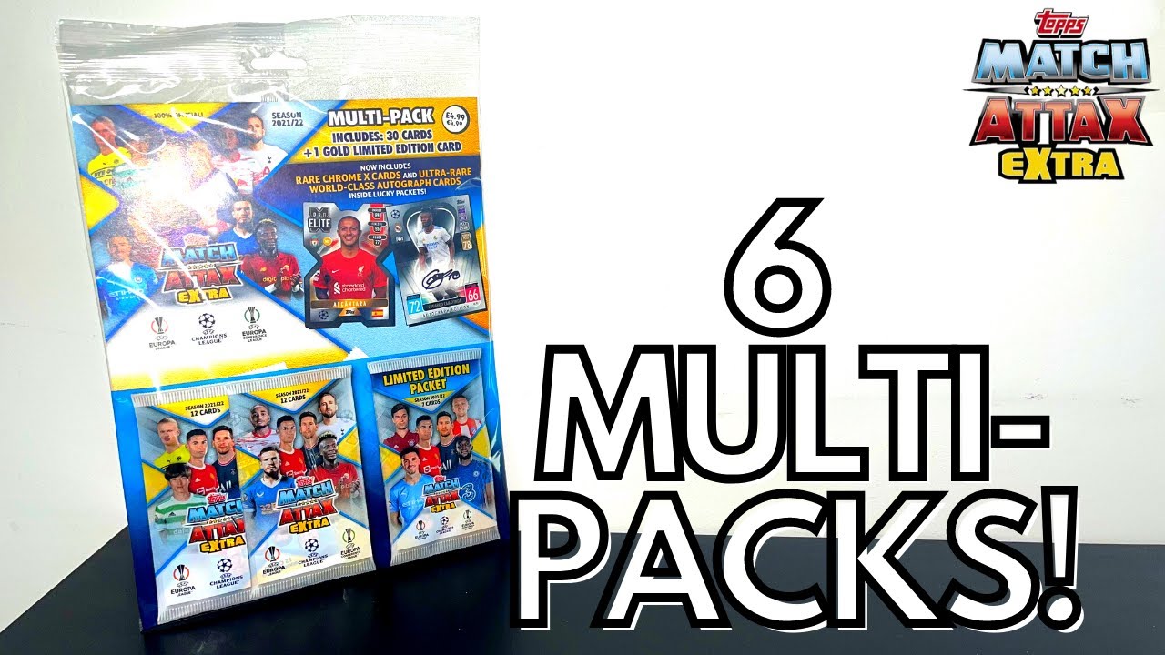6 LIMITED EDITIONS AND A CHROME X CARD! | TOPPS MATCH ATTA EXTRA 2021/22 | 6X MULTI-PACK OPENING!