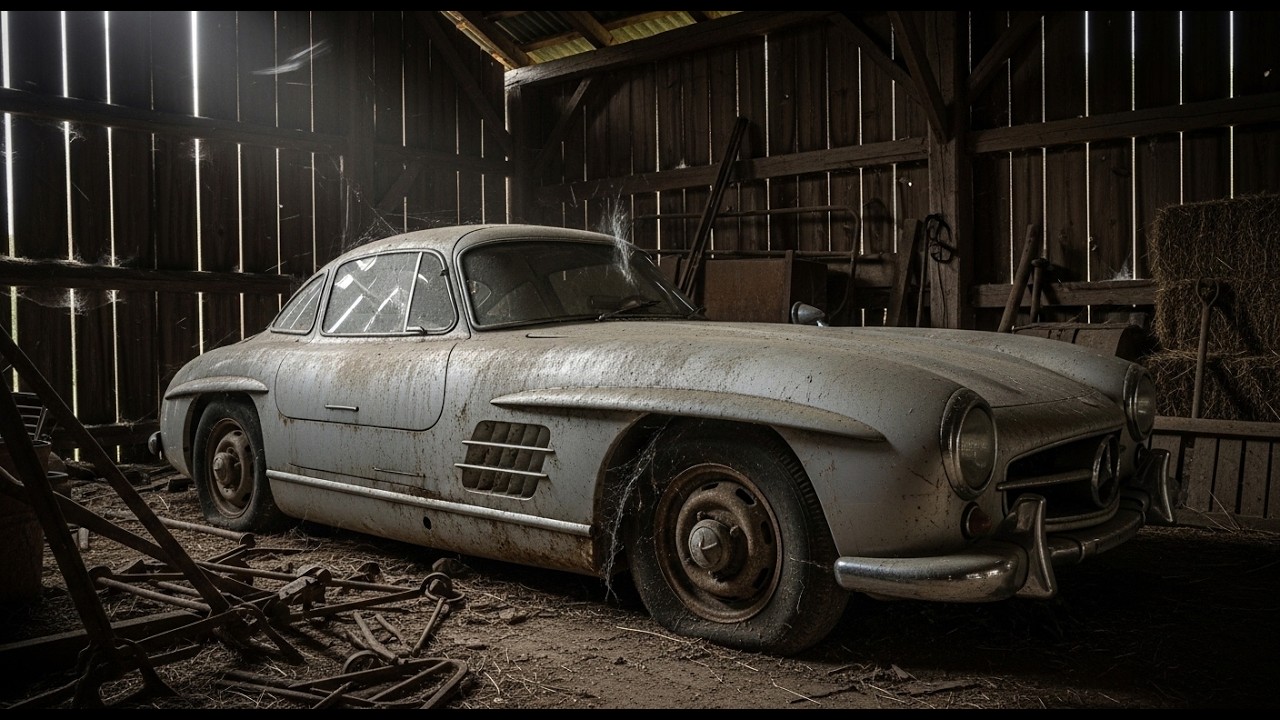 ASMR as this classic icon 1955 Mercedes-Benz 300SL Gullwing come back