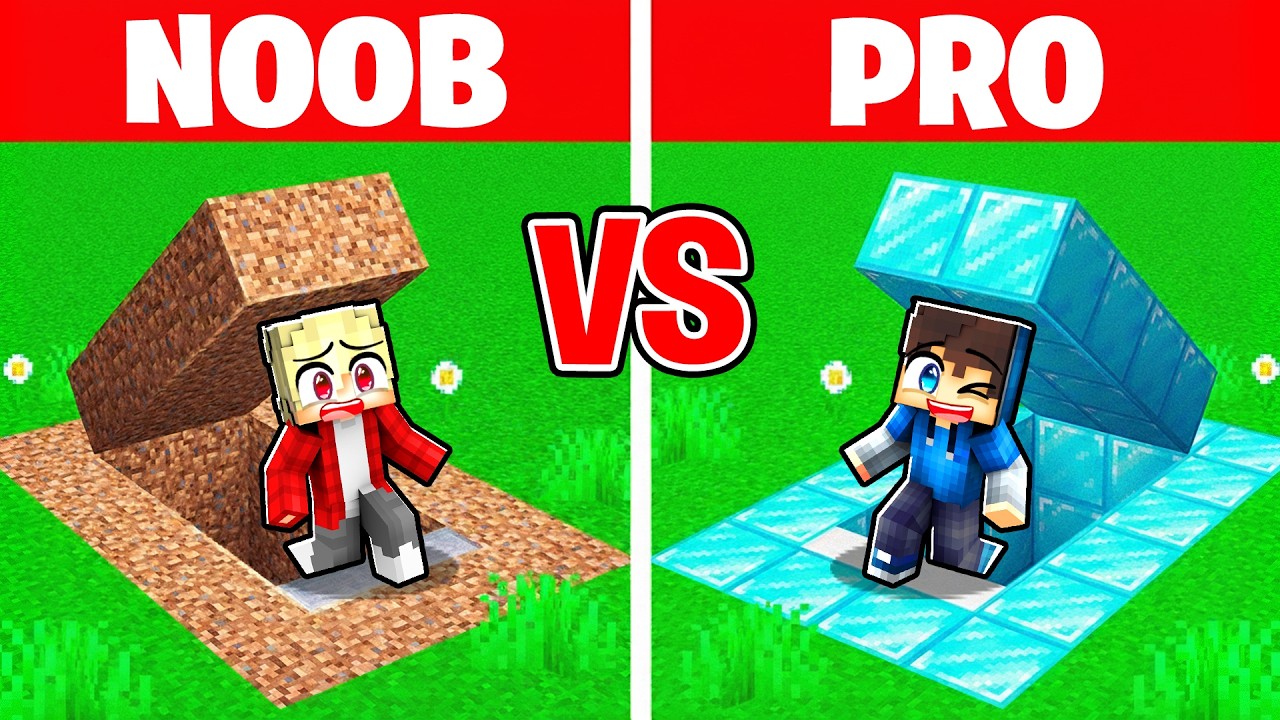 NOOB vs PRO PODZEMNÍ BUNKR Před KATASTROFOU v Minecraftu!