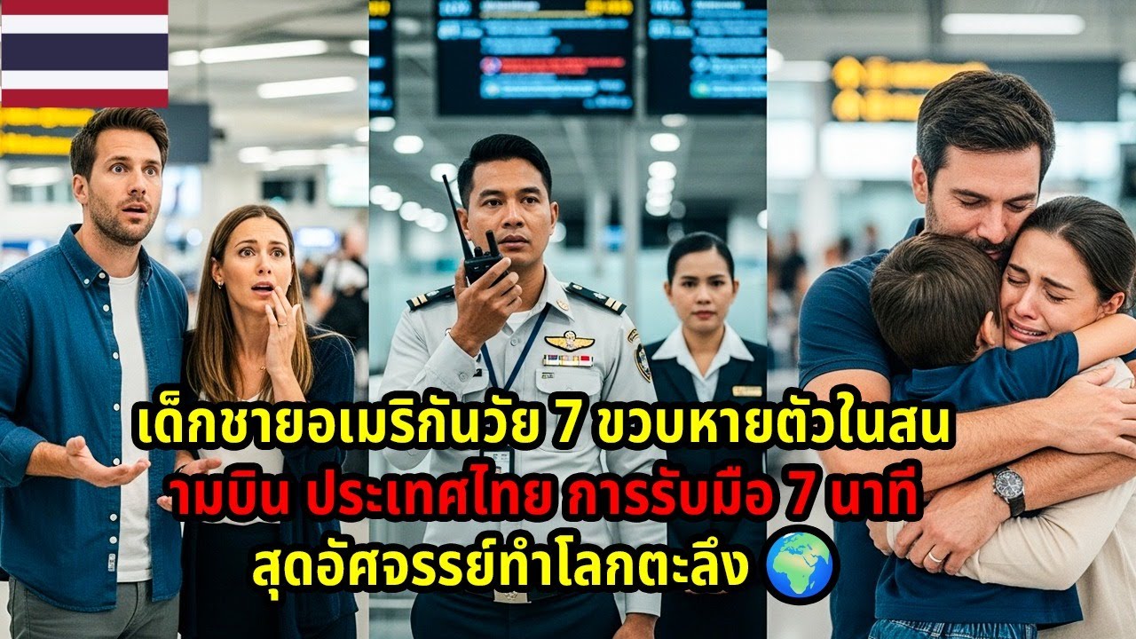 เด็กชายอเมริกันวัย 7 ขวบหายตัวในสนามบิน ประเทศไทย การรับมือ 7 นาทีสุดอัศจรรย์ทำโลกตะลึง 🌍