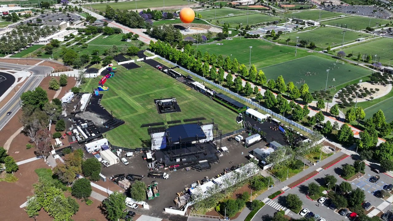 Drone Time Lapse of the building of Great Park Live in Irvine