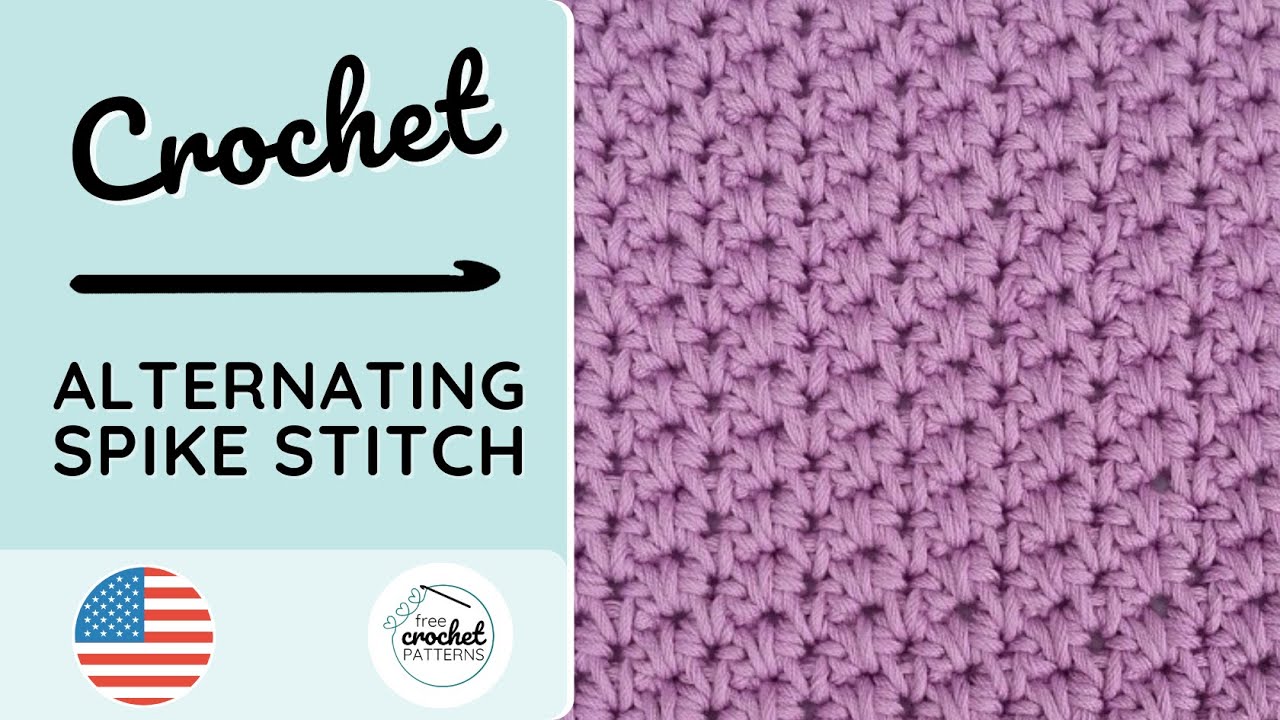How to Crochet the Alternating Spike Stitch - Tutorial + Chart - #crochetstitch #crochettutorial