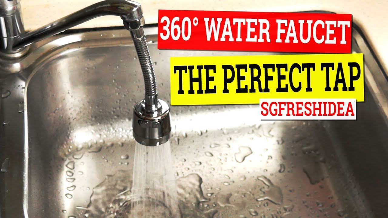 SGFreshIdea 360 Water Saving Faucet Nozzle - Perfect Tap Attachment - With Extension or Without