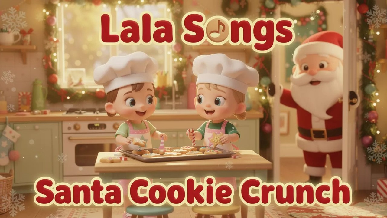 Santa Cookie Crunch 🍪🎅 | Cute Christmas Song for Babies & Toddlers