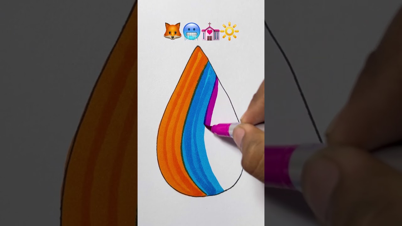🦊🥶💒🔆Satisfying creative drawing  #draw #colors #video #art #shortsfeed