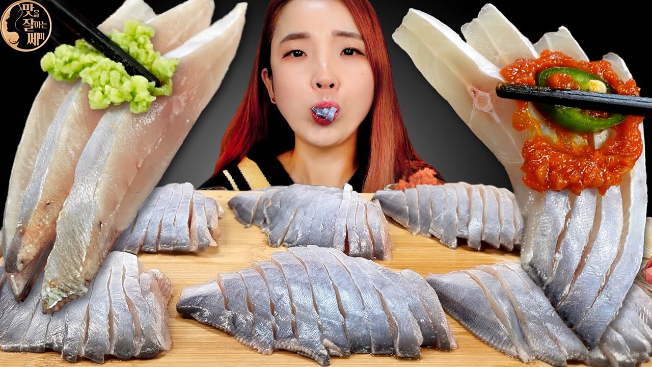 [Mukbang]🐟뼈째먹는 생선 병어회 먹방😋대박!고소하죠~🤤RAW SILVER POMFRETマナガツオの刺身 ซาซิมิ Butter Fish ASMR | 쎄미