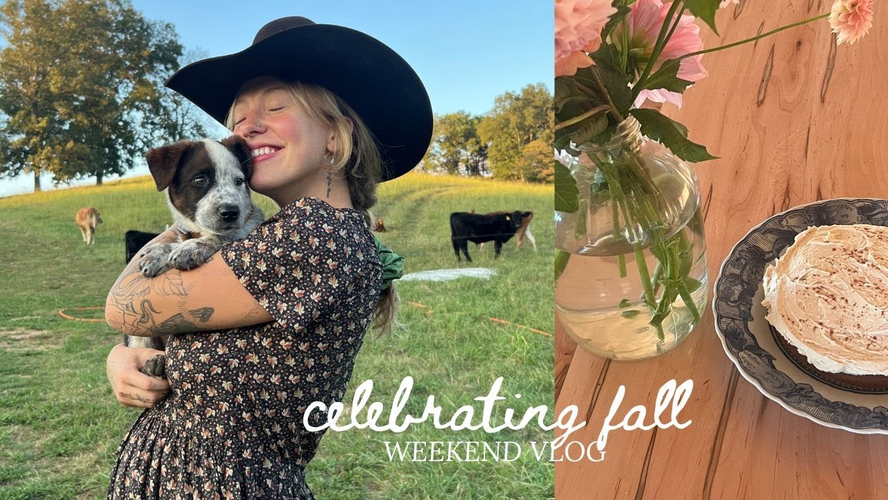 Fall in the Country 🍂 Weekend vlog: new puppy, pumpkin cake, time in nature