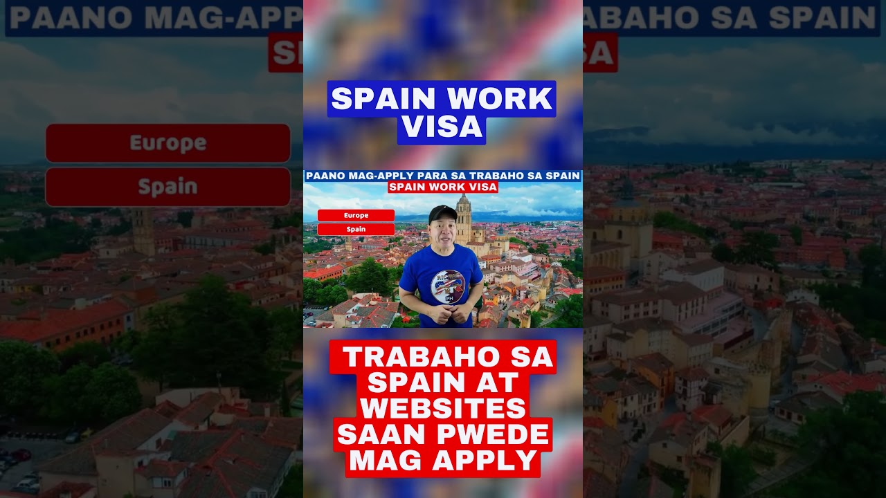 SPAIN WORK VISA | MGA PWEDENG MAGING TRABAHO SA SPAIN AT WEBSITES SAAN PWEDE MAG APPLY #shorts