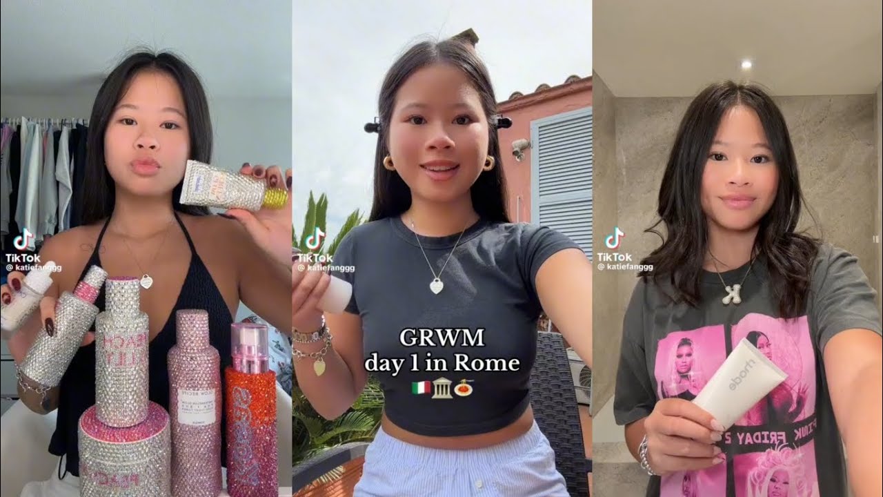 1 Hour of Katie Fang Tiktok Compliation🎀💅 (Grwm, Haul, etc)||part 3