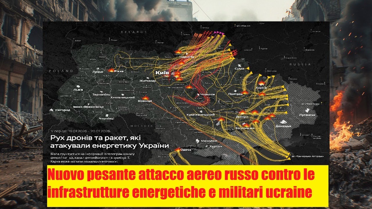 nuovo pesante attacco missilistico russo contro le infrastrutture ucraine